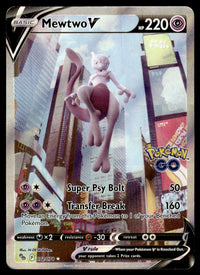 2022 Pokemon Pokemon TCG: Pokemon GO 072/078 Mewtwo V Heavy Play