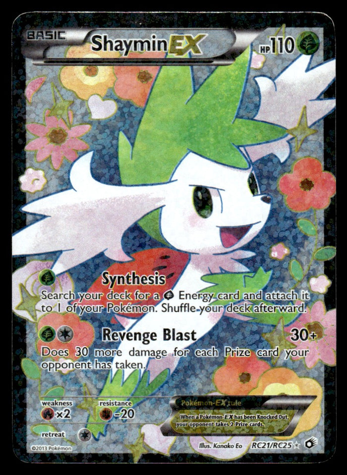 2013 Pokemon Black & White - Legendary Treasures RC21 Shaymin-EX Heavy Play