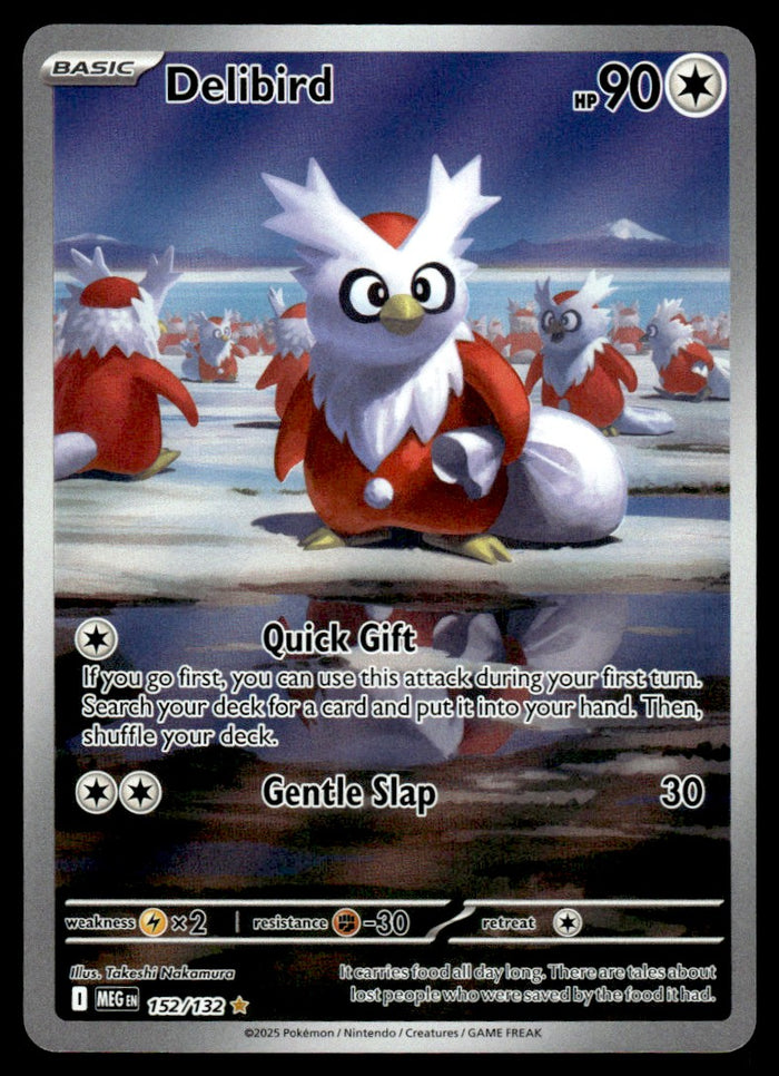 2025 Pokemon Mega Evolutions 152 Delibird Near Mint