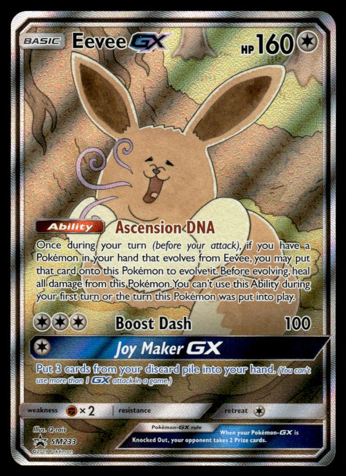 2019 Pokemon Promo Sun & Moon SM233 Eevee GX Light Play