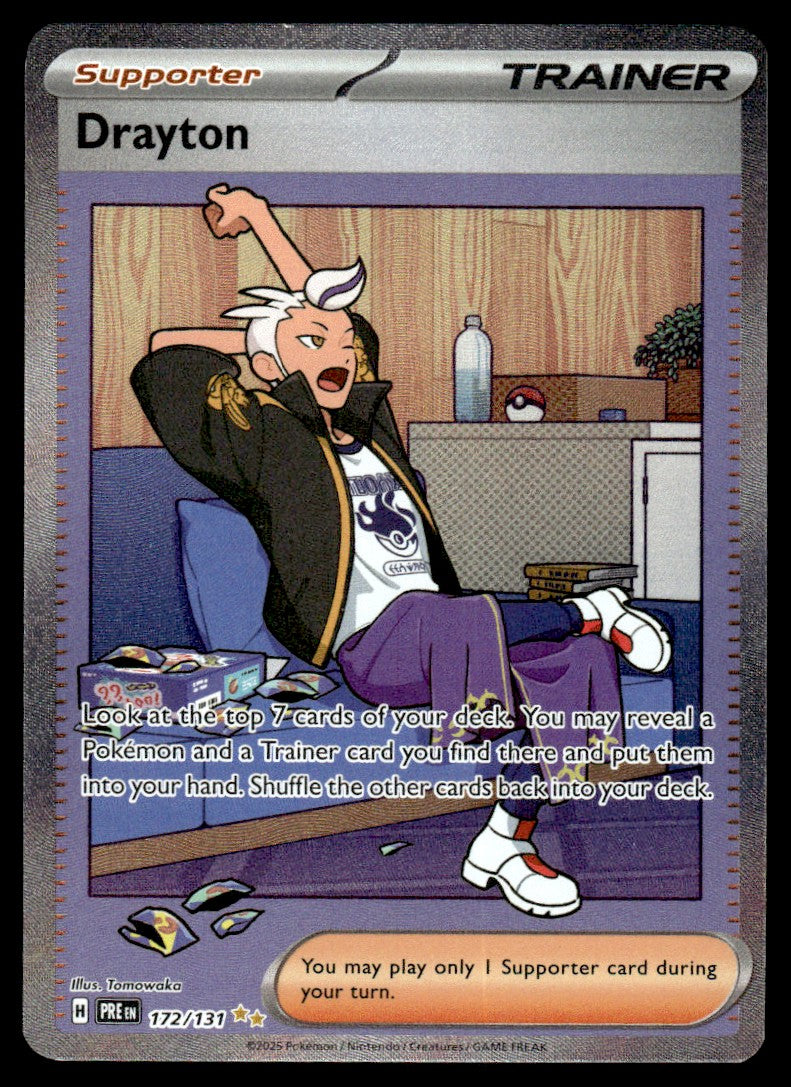 2025 Pokemon Scarlet & Violet - Prismatic Evolutions 172/131 Drayton Light Play