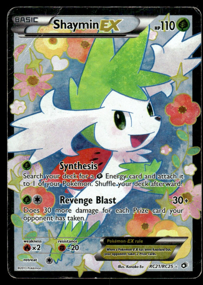 2013 Pokemon Black & White - Legendary Treasures RC21 Shaymin-EX Damaged