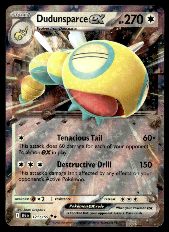 2025 Pokemon Scarlet & Violet - Journey Together 121/159 Dudunsparce ex Near Mint