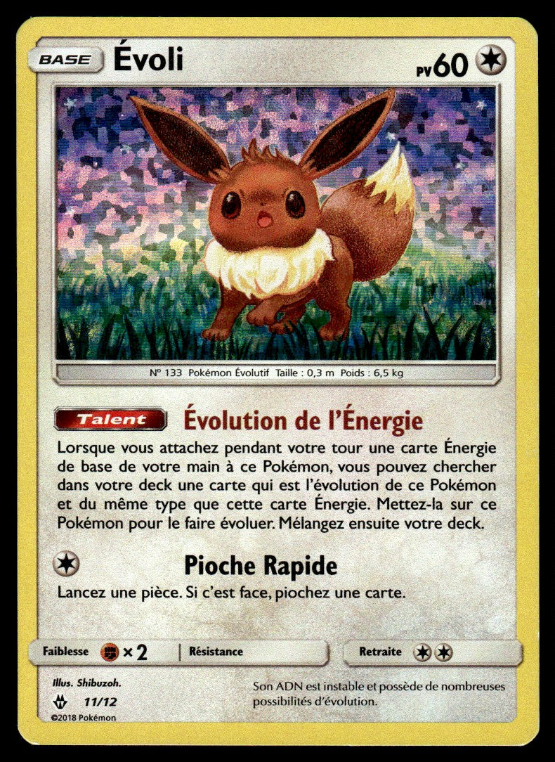 2018 Pokemon Mcdonalds 11/12 Eevee (French) Light Play