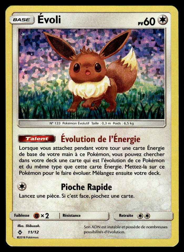2018 Pokemon Mcdonalds 11/12 Eevee (French) Light Play