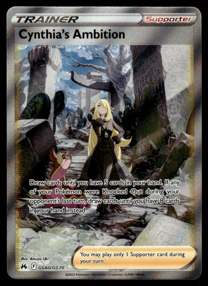2023 Pokemon Sword & Shield Series - Crown Zenith GG60 Cynthia's Ambition Near Mint