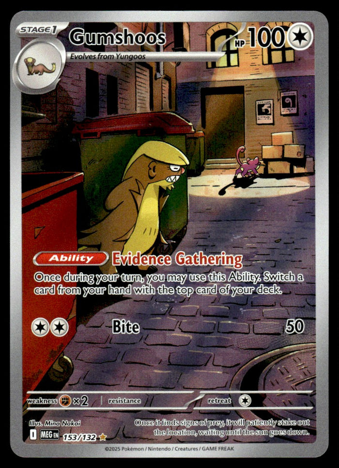 2025 Pokemon Mega Evolution 153/132 Gumshoos Near Mint