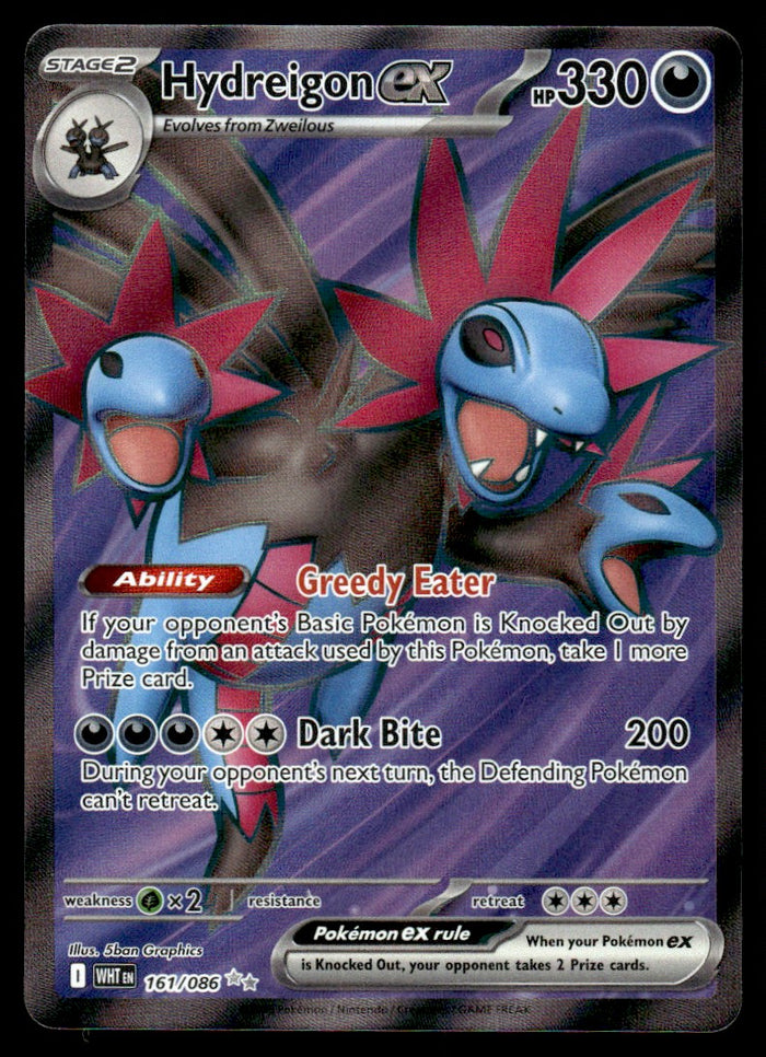 2025 Pokemon Scarlet & Violet Series - White Flare 161 Hydreigon ex Near Mint