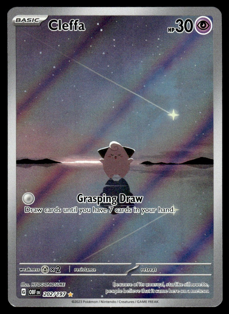 2023 Pokemon Scarlet & Violet - Obsidian Flames 202/197 Cleffa Light Play