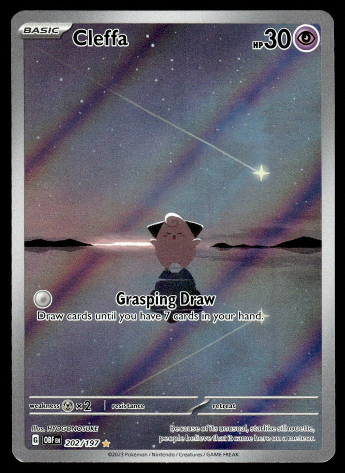 2023 Pokemon Scarlet & Violet - Obsidian Flames 202/197 Cleffa Light Play