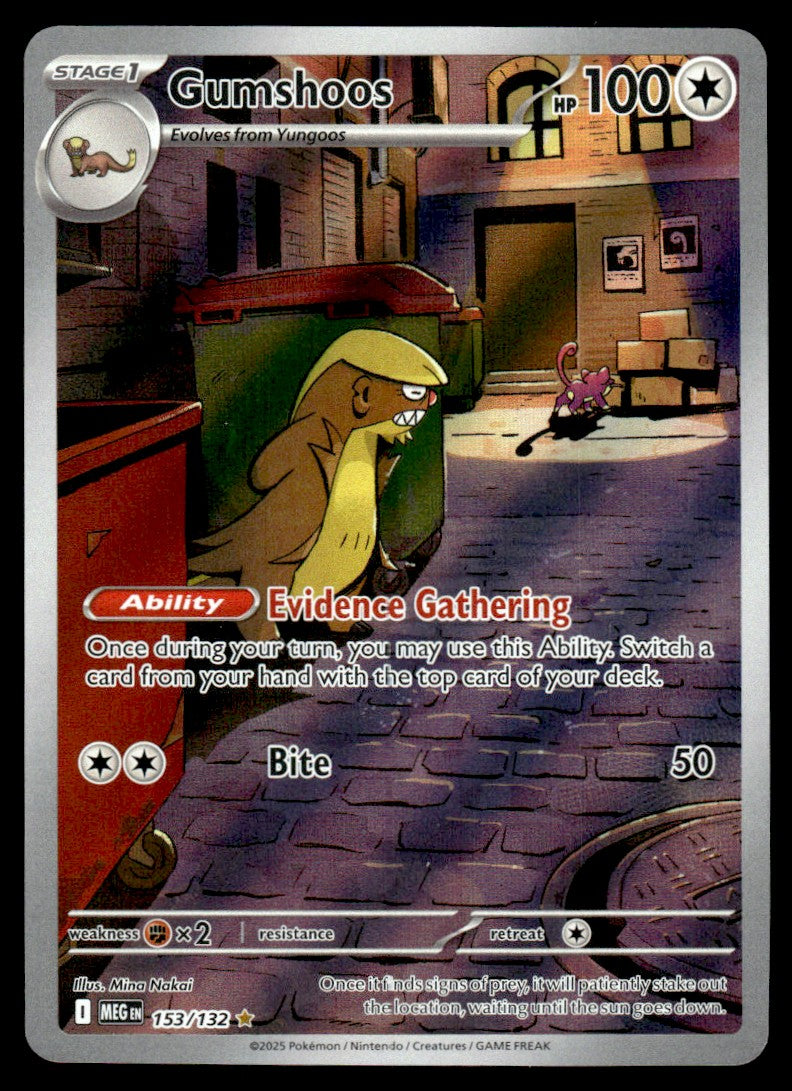 2025 Pokemon Mega Evolution 153/132 Gumshoos Heavy Play