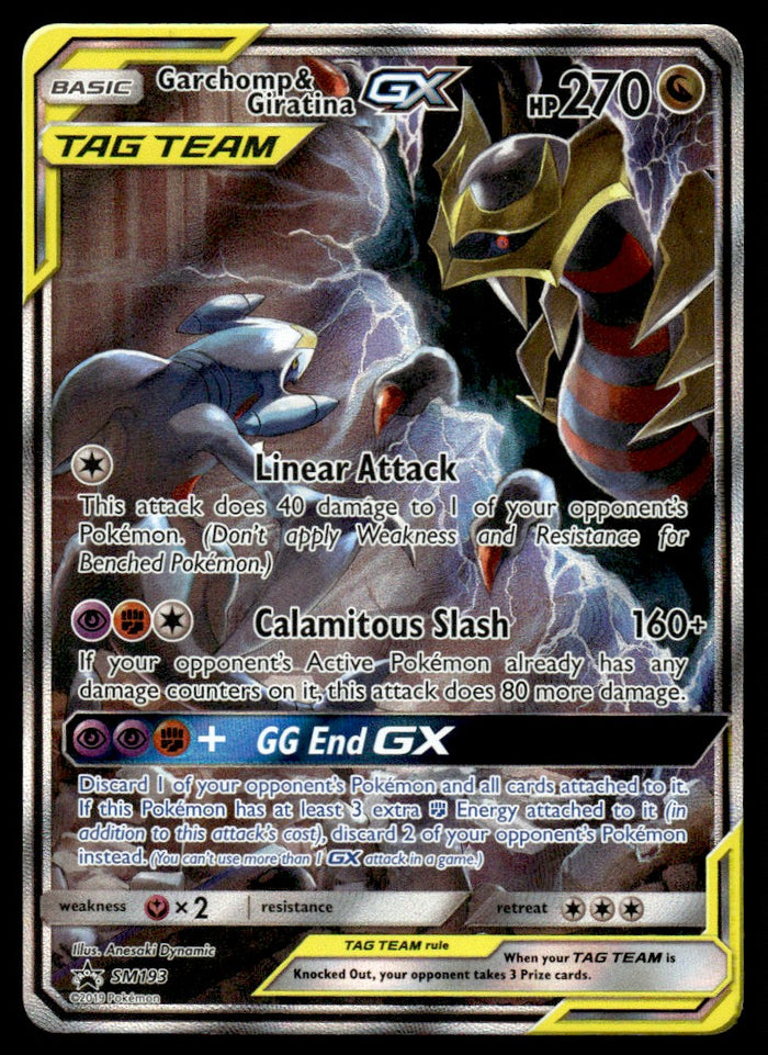 2019 Pokemon Sun & Moon, Promos - Sun & Moon Promos SM193 Garchomp & Giratina-GX Near Mint