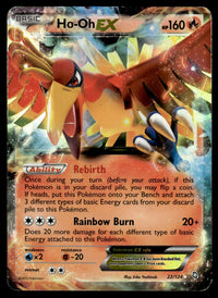 2012 Pokemon Black & White - Dragons Exalted 22 Ho-Oh-EX Damaged