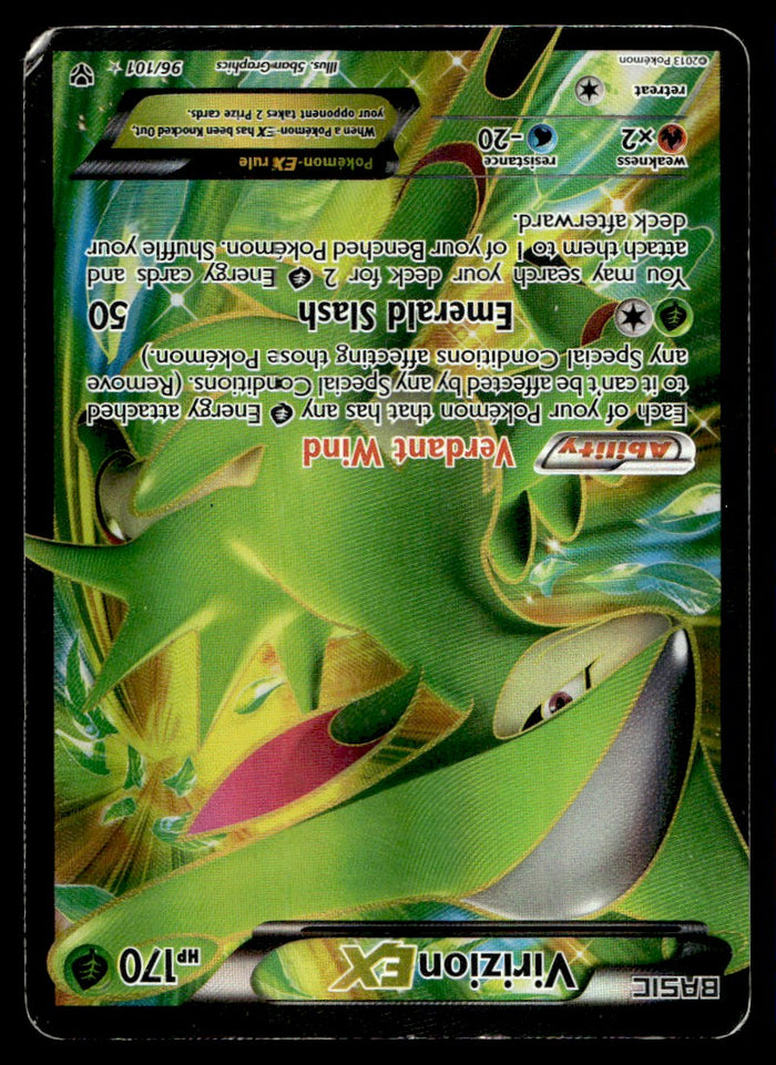 2013 Pokemon Black & White - Plasma Blast 96/101 Virizion EX Damaged