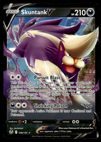 2022 Pokemon Sword & Shield - Silver Tempest 108/195 Skuntank V Near Mint