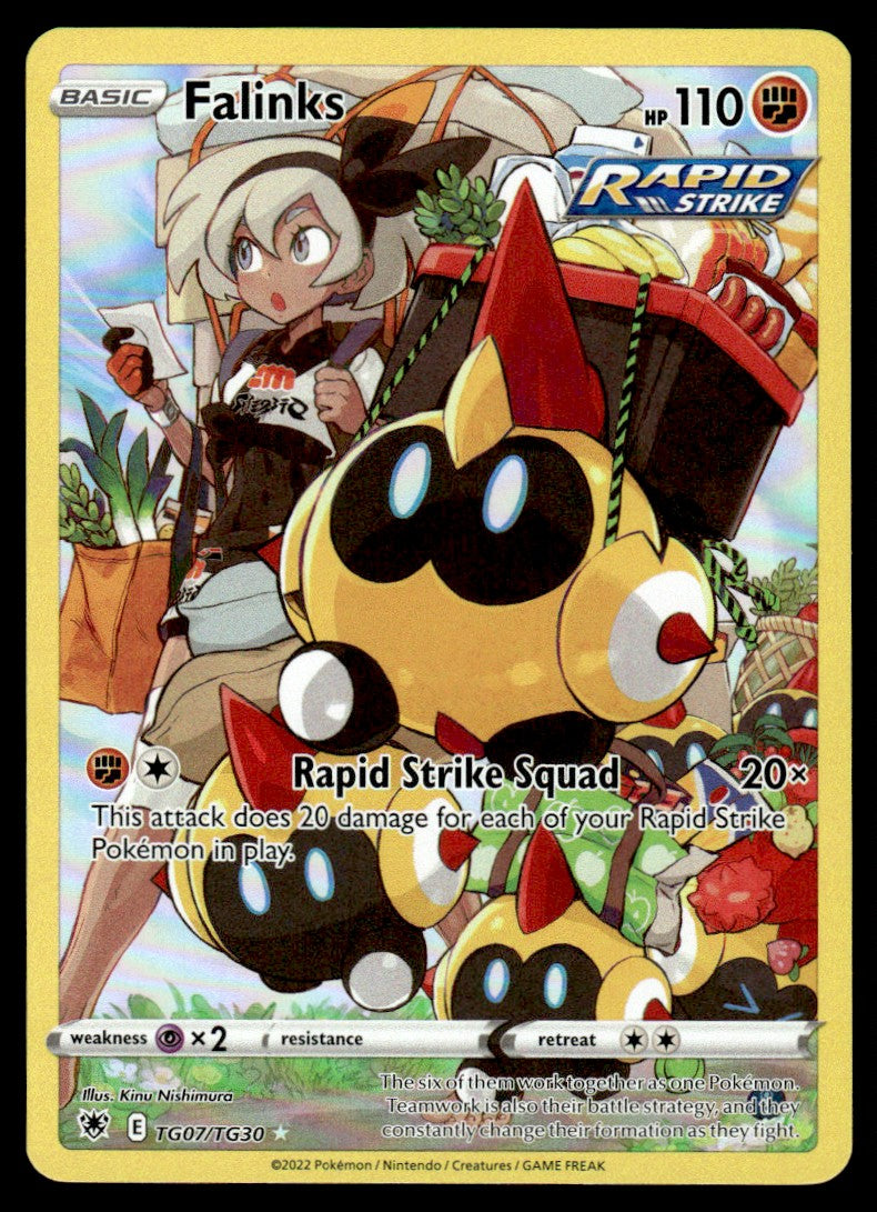 2022 Pokemon Sword & Shield Series - Astral Radiance - Trainer Gallery TG7 Falinks Near Mint