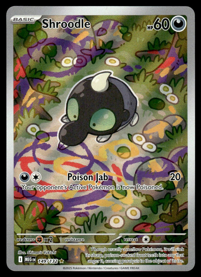 2025 Pokemon Mega Evolutions 149 Shroodle Near Mint