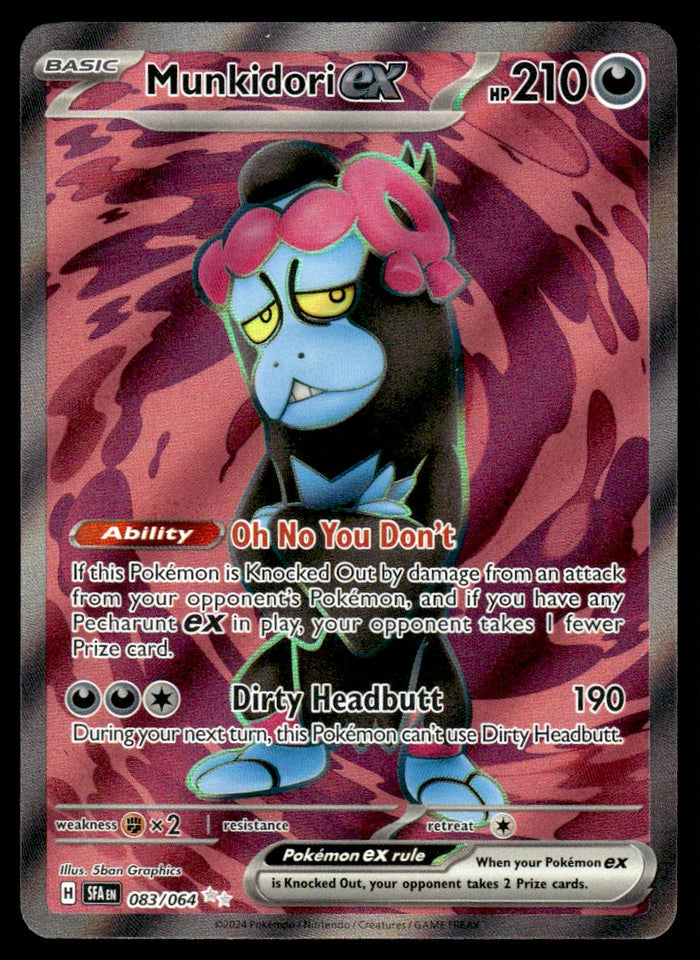 2024 Pokemon Scarlet & Violet - Shrouded Fable 083/064 Munkidori ex Near Mint