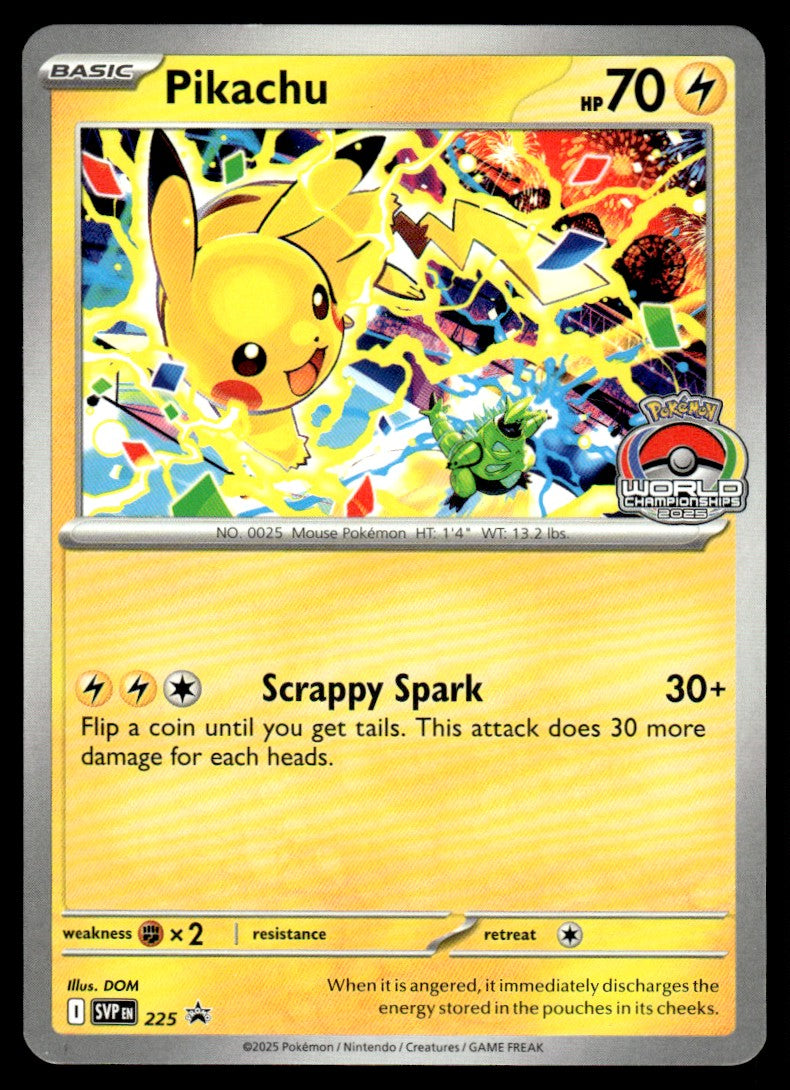 2025 Pokemon Scarlet & Violet Series SVPEN225 Pikachu Near Mint