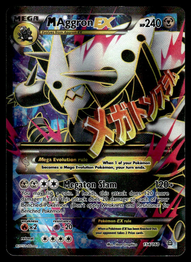 2015 Pokemon XY - Primal Clash 154 M Aggron-EX Heavy Play