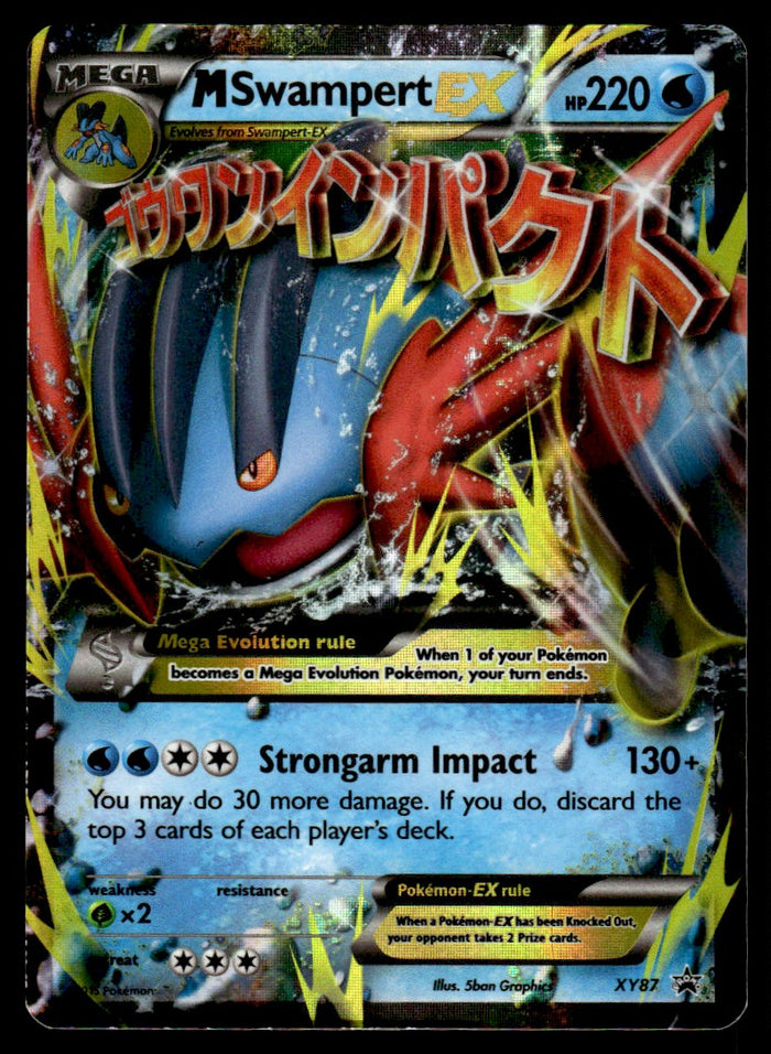 2015 Pokemon XY, Promos - XY Promos XY87 M Swampert-EX Light Play