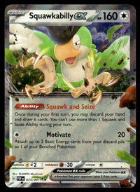 2024 Pokemon Scarlet & Violet - Paldean Fates 075/091 Squawkabilly ex Near Mint