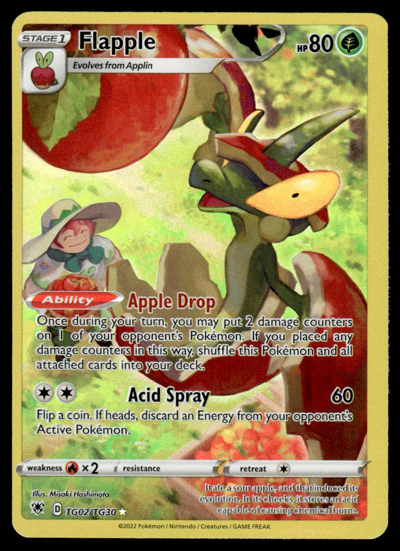 2022 Pokemon Sword & Shield Series - Astral Radiance - Trainer Gallery TG02 Flapple Near Mint
