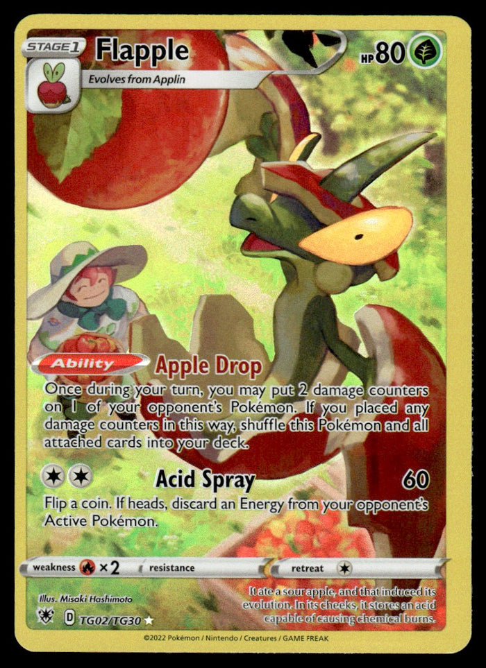 2022 Pokemon Sword & Shield Series - Astral Radiance - Trainer Gallery TG02 Flapple Near Mint