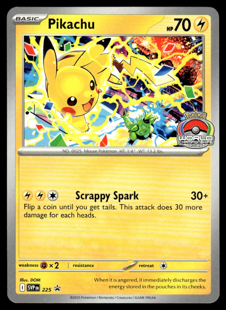 2025 Pokemon Scarlet & Violet Series SVP EN 225 Pikachu Near Mint