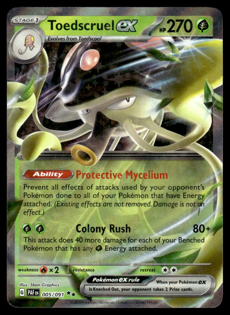 2024 Pokemon Scarlet & Violet - Paldean Fates 005/091 Toedscruel ex Near Mint