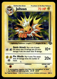 1999 Pokemon Jungle 4/64 Jolteon Heavy Play