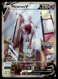 2022 Pokemon Pokemon TCG: Pokemon GO 072/078 Mewtwo V Near Mint
