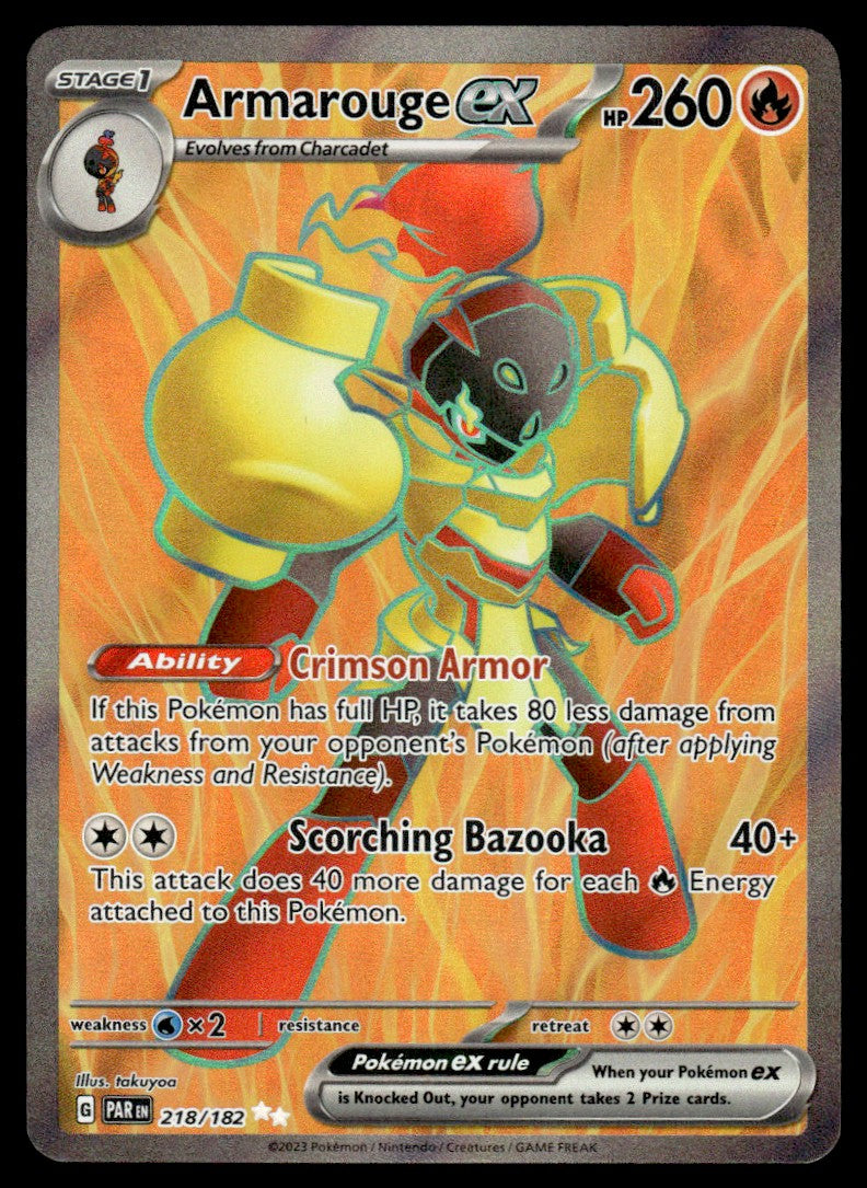 2023 Pokemon Paradox Rift 218/182 Armarouge ex Near Mint