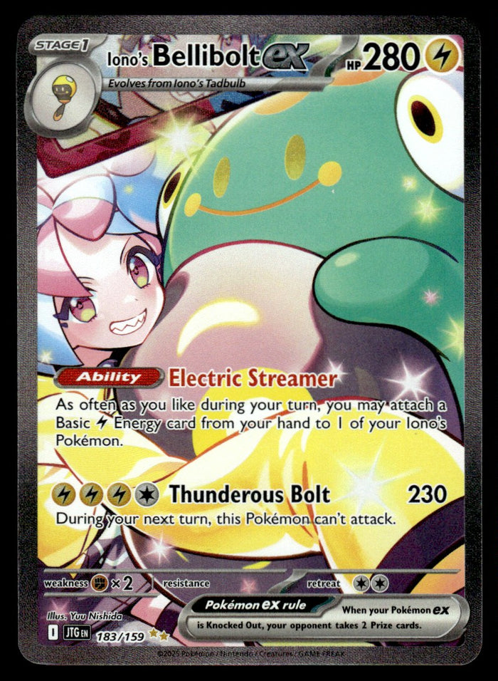 2025 Pokemon Scarlet & Violet - Journey Together 183/159 Iono's Bellibolt ex Light Play