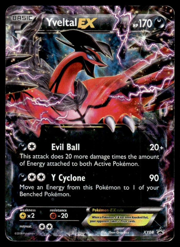 2014 Pokemon XY Series XY08 Yveltal ex Damaged