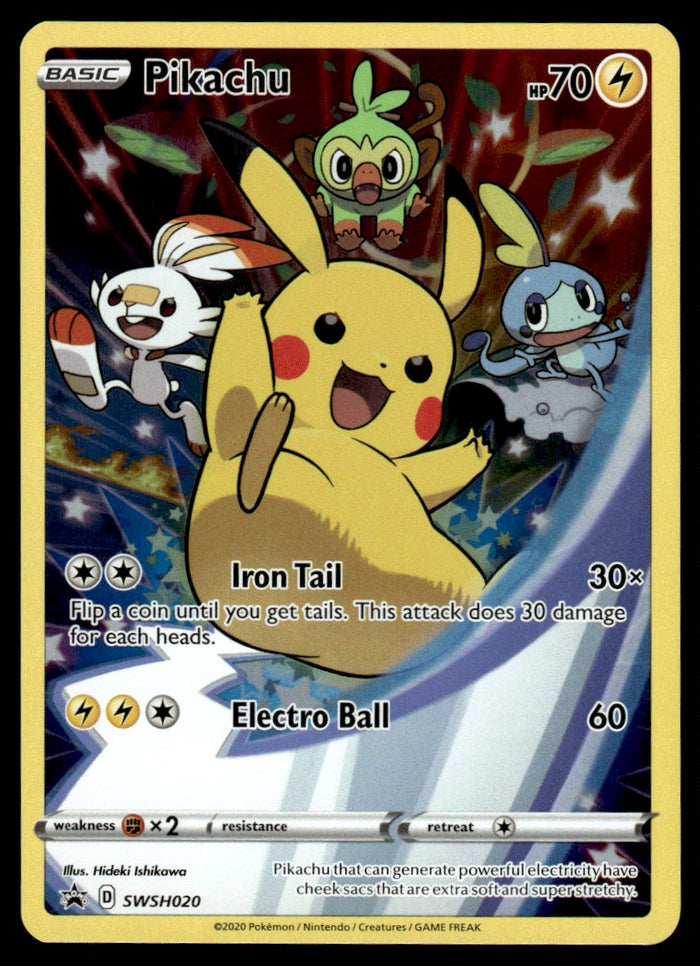 2020 Pokemon Sword & Shield Promos SWSH020 Pikachu Near Mint