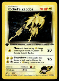 2000 Pokemon Gym Challenge 15/132 Rocket’s Zapdos Light Play